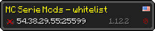 Userbar 320x64 in Minecraft-Stil für den Server 54.38.29.55:25599