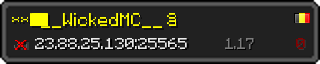 Userbar 320x64 in Minecraft-Stil für den Server 23.88.25.130:25565