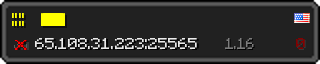 Userbar 320x64 in Minecraft-Stil für den Server 65.108.31.223:25565