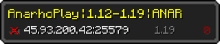 Userbar 320x64 in Minecraft-Stil für den Server 45.93.200.42:25579