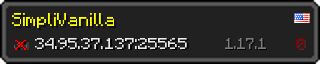 Userbar 320x64 in Minecraft-Stil für den Server 34.95.37.137:25565