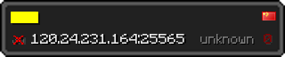 Userbar 320x64 in minecraft style for 120.24.231.164:25565