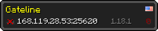 Userbar 320x64 in Minecraft-Stil für den Server 168.119.28.53:25620