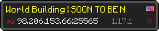 Userbar 320x64 in Minecraft-Stil für den Server 98.206.153.66:25565