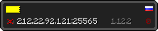 Userbar 320x64 in Minecraft-Stil für den Server 212.22.92.121:25565