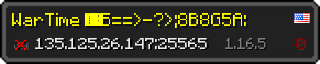 Userbar 320x64 in minecraft style for 135.125.26.147:25565