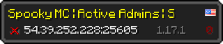 Userbar 320x64 in Minecraft-Stil für den Server 54.39.252.228:25605