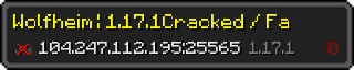 Userbar 320x64 in Minecraft-Stil für den Server 104.247.112.195:25565