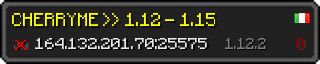 Userbar 320x64 in Minecraft-Stil für den Server 164.132.201.70:25575