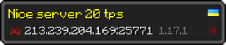 Userbar 320x64 in Minecraft-Stil für den Server 213.239.204.169:25771