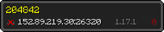 Userbar 320x64 in Minecraft-Stil für den Server 152.89.219.30:26320