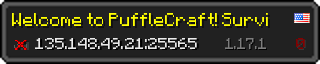 Userbar 320x64 in Minecraft-Stil für den Server 135.148.49.21:25565