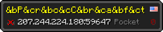 Userbar 320x64 in minecraft style for 207.244.224.180:59647