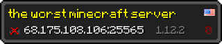 Userbar 320x64 in minecraft style for 68.175.108.106:25565