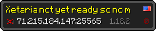 Userbar 320x64 in Minecraft-Stil für den Server 71.215.184.147:25565