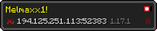 Userbar 320x64 in minecraft style for 194.125.251.113:52383