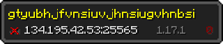 Userbar 320x64 in Minecraft-Stil für den Server 134.195.42.53:25565