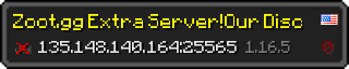 Userbar 320x64 in Minecraft-Stil für den Server 135.148.140.164:25565