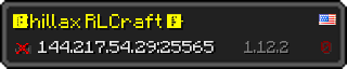 Userbar 320x64 in minecraft style for 144.217.54.29:25565