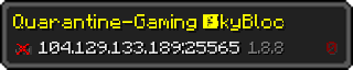 Userbar 320x64 in minecraft style for 104.129.133.189:25565