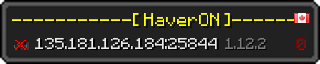 Userbar 320x64 in Minecraft-Stil für den Server 135.181.126.184:25844