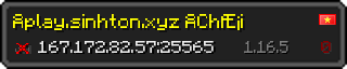 Userbar 320x64 in minecraft style for 167.172.82.57:25565