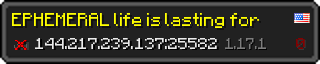 Userbar 320x64 in Minecraft-Stil für den Server 144.217.239.137:25582