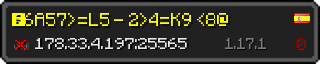 Userbar 320x64 in minecraft style for 178.33.4.197:25565