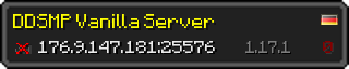 Userbar 320x64 in Minecraft-Stil für den Server 176.9.147.181:25576