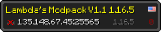 Userbar 320x64 in Minecraft-Stil für den Server 135.148.67.45:25565