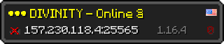 Userbar 320x64 in minecraft style for 157.230.118.4:25565