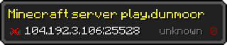 Userbar 320x64 in Minecraft-Stil für den Server 104.192.3.106:25528