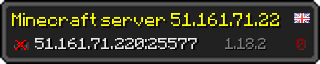 Userbar 320x64 in Minecraft-Stil für den Server 51.161.71.220:25577