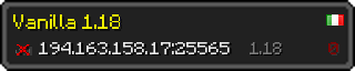 Userbar 320x64 in Minecraft-Stil für den Server 194.163.158.17:25565