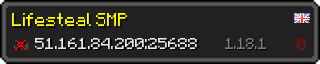 Userbar 320x64 in minecraft style for 51.161.84.200:25688