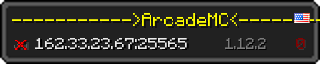 Userbar 320x64 in minecraft style for 162.33.23.67:25565