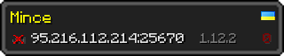 Userbar 320x64 in minecraft style for 95.216.112.214:25670