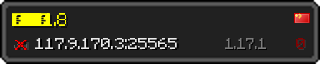 Userbar 320x64 in Minecraft-Stil für den Server 117.9.170.3:25565