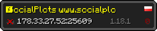 Userbar 320x64 in minecraft style for 178.33.27.52:25609