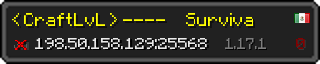 Userbar 320x64 in minecraft style for 198.50.158.129:25568