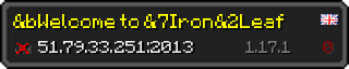 Userbar 320x64 in Minecraft-Stil für den Server 51.79.33.251:2013