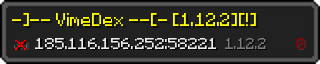 Userbar 320x64 in Minecraft-Stil für den Server 185.116.156.252:58221
