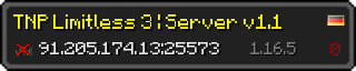 Userbar 320x64 in Minecraft-Stil für den Server 91.205.174.13:25573