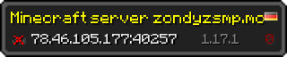 Userbar 320x64 in Minecraft-Stil für den Server 78.46.105.177:40257