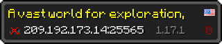 Userbar 320x64 in minecraft style for 209.192.173.14:25565