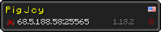 Userbar 320x64 in minecraft style for 68.5.188.58:25565