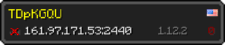 Userbar 320x64 in Minecraft-Stil für den Server 161.97.171.53:2440