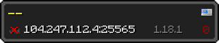 Userbar 320x64 in minecraft style for 104.247.112.4:25565