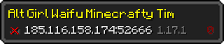 Userbar 320x64 in minecraft style for 185.116.158.174:52666