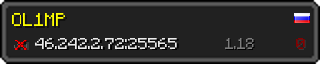 Userbar 320x64 in minecraft style for 46.242.2.72:25565